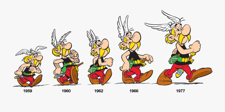 L"évolution Graphique De La Bande Dessinée Astérix - Asterix Memes, Transparent Clipart