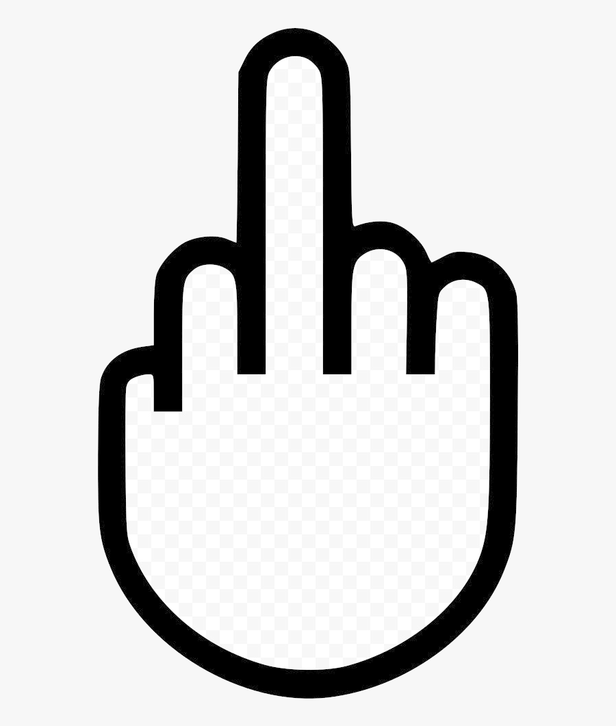 Middle Finger Clipart Hand Text Transparent Clip Art - Fuck You Icon Png, Transparent Clipart