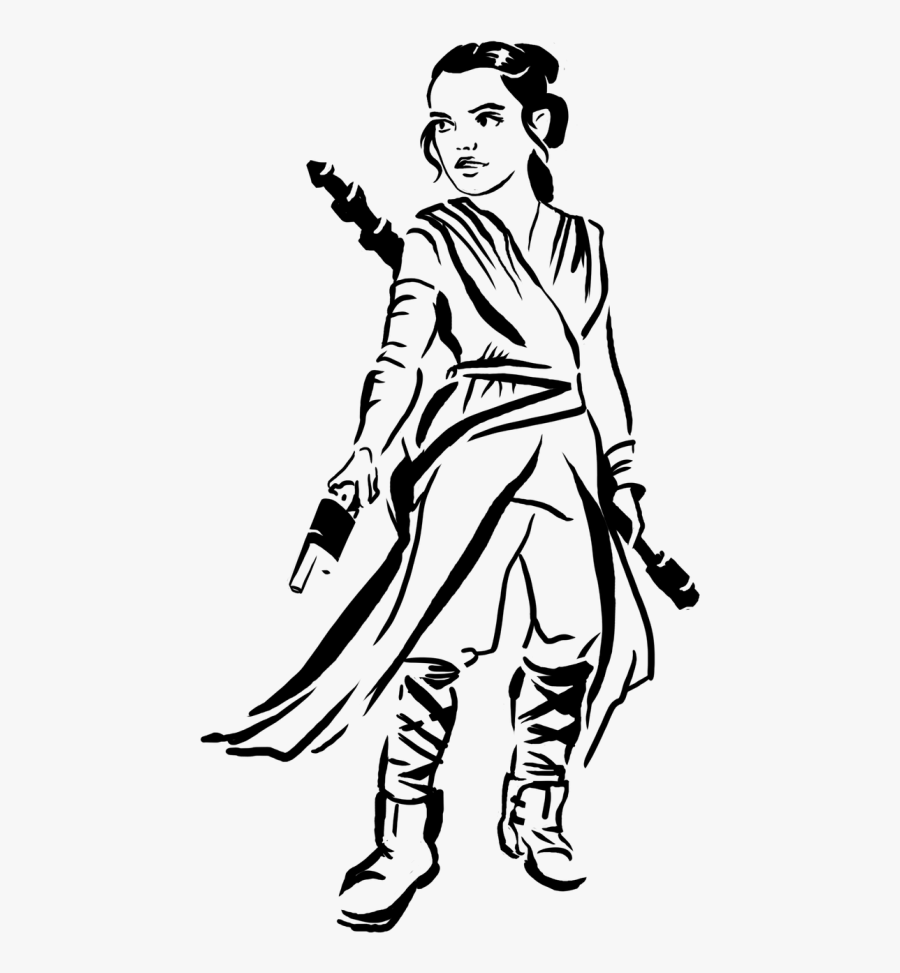 Rey Ray Rae - Rey Star Wars Pumpkin Stencils, Transparent Clipart