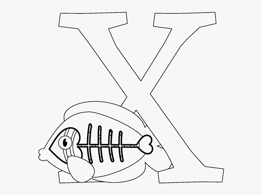 X Is For X Ray Coloring Pages - Drawing, Transparent Clipart
