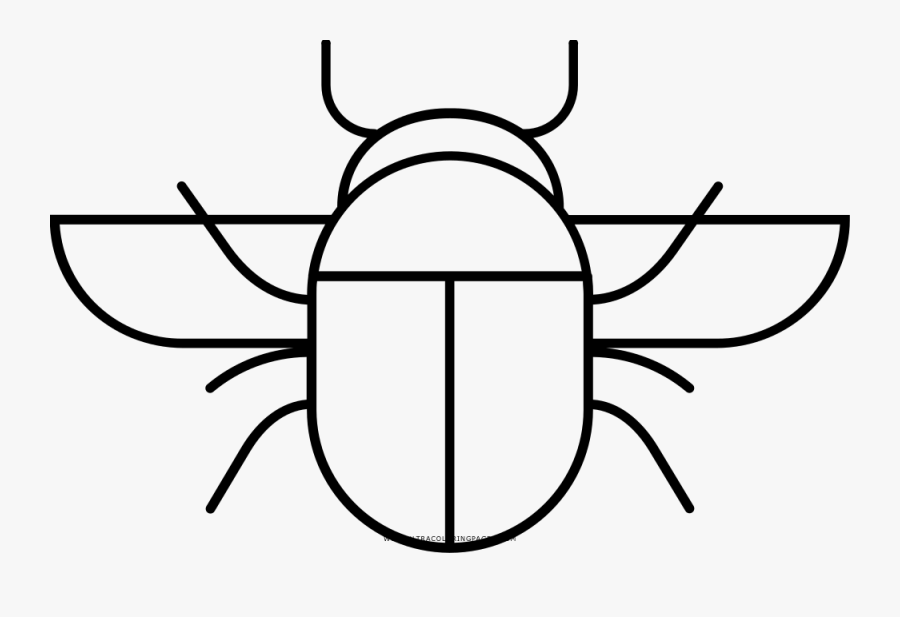 Scarab Coloring Page, Transparent Clipart