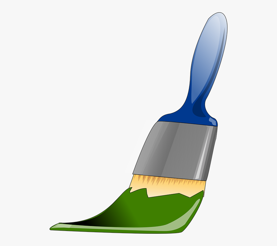 Brush, Paint, Green - Red Paint Brush Clipart, Transparent Clipart