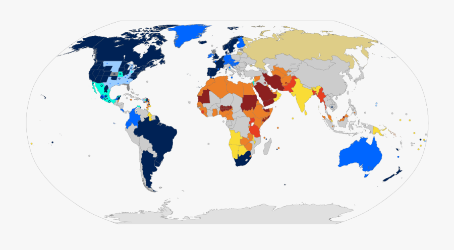 Politics And Other Controversies - Same Sex Relationships World Map, Transparent Clipart