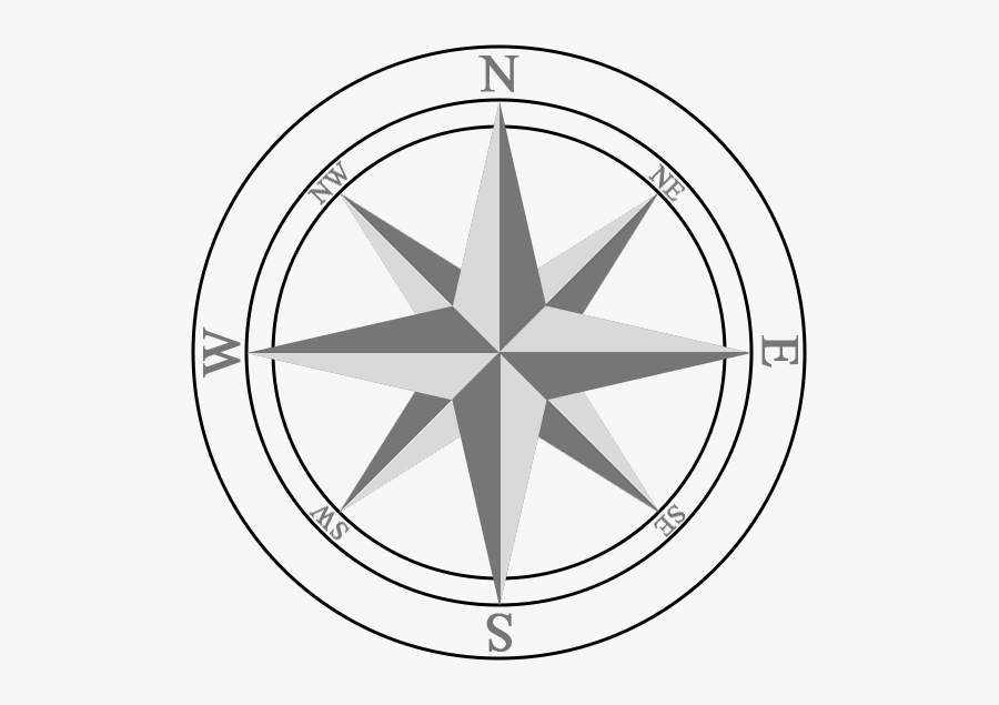 Drawing Transparent Compass - Compass Rose Transparent, Transparent Clipart