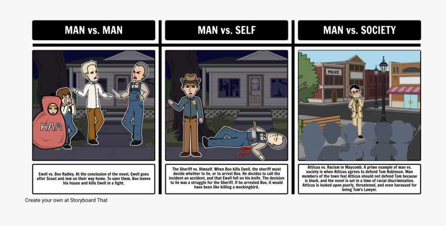 Conflict Clipart Literary - Kill A Mockingbird Conflict, Transparent Clipart