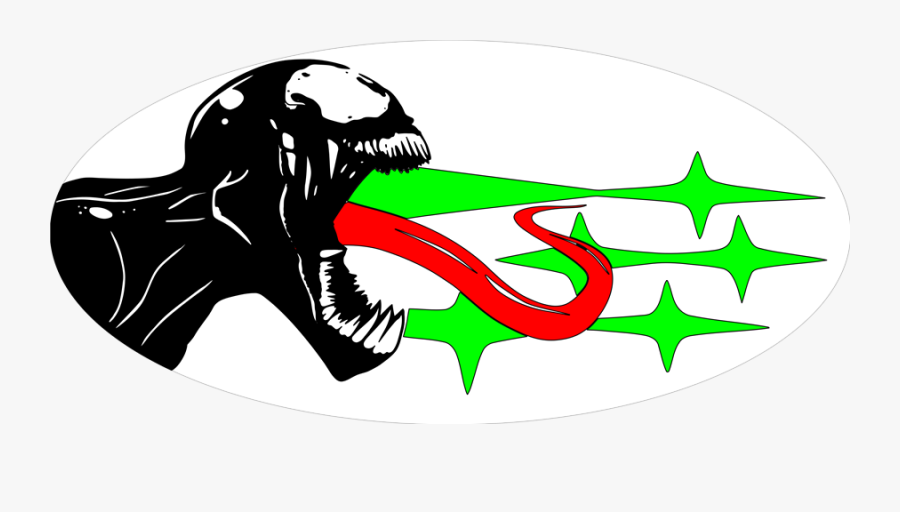 Venom Subaru Emblem Overlay Set - Illustration, Transparent Clipart