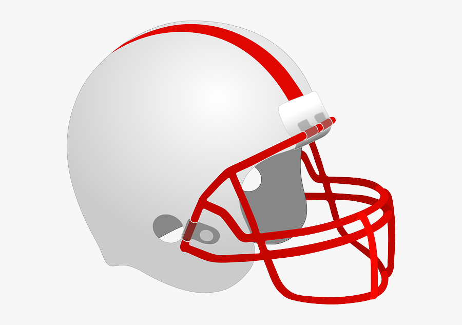 Red And White Football Helmet, Transparent Clipart
