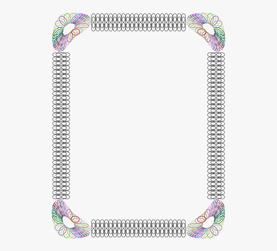 Transparent Spirograph Clipart - Spirograph Border, Transparent Clipart
