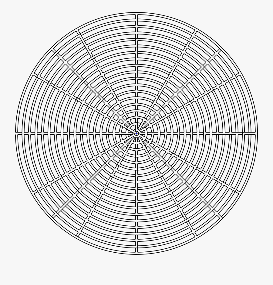 Clip Art Geometric Circle - Circular Beading Graph Paper, Transparent Clipart