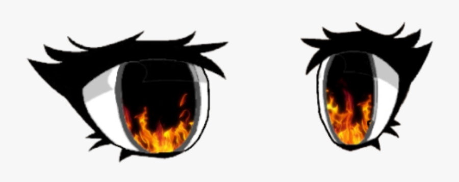 #gacha #life #eyes #fire #demon #freetoedit #remixit - Draw Gacha Life Eyes, Transparent Clipart