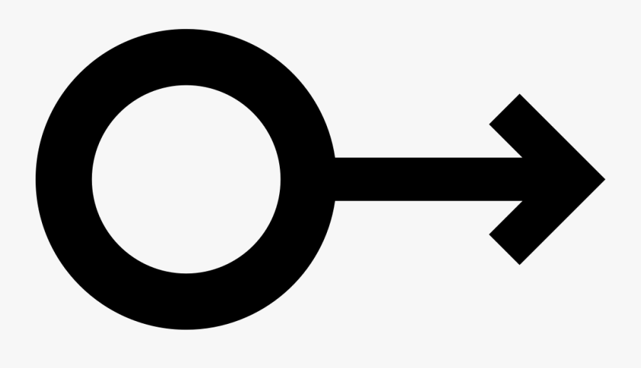 Circle Outline Of Small Size Connected To Arrow Pointing - Circle With Arrow Pointing To The Right, Transparent Clipart