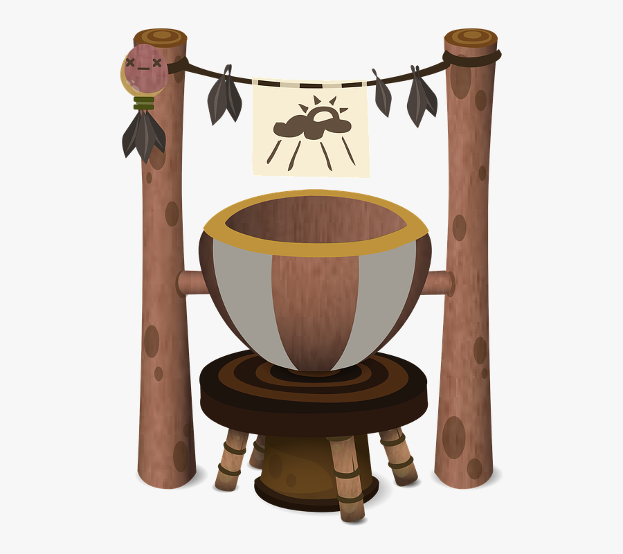 Kettle, Bowl, Sign, Cooking, Pot, Rustic, Food, Native - Vector Graphics, Transparent Clipart