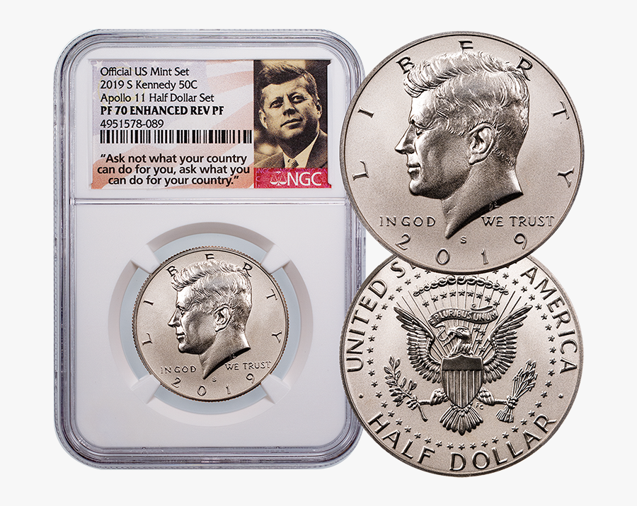 2019 Kennedy Half Dollar Pf70 S, Transparent Clipart