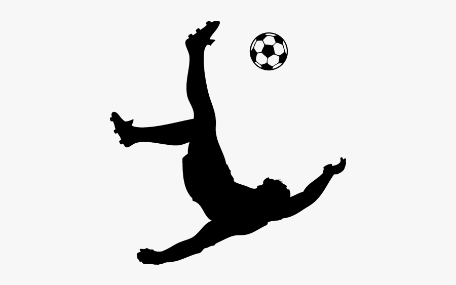 Silhouette Soccer Player Bicycle, Transparent Clipart