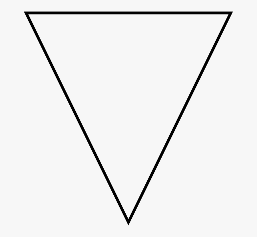 Line Art,triangle,symmetry - Inverted Triangle Symbol, Transparent Clipart