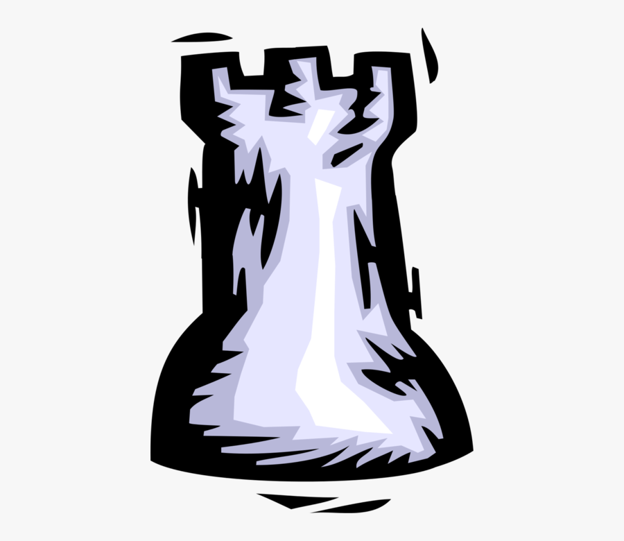 Vector Illustration Of Chess Piece Fortified European - Illustration, Transparent Clipart