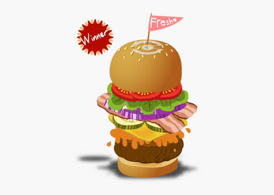 Burger Night Art, Transparent Clipart