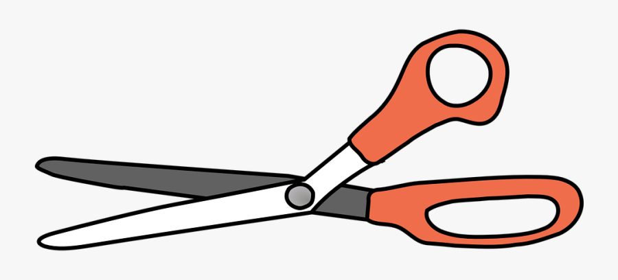 Scissors, Cut, Office, Office Tool, Red, Sharp, Tool - Clip Art, Transparent Clipart