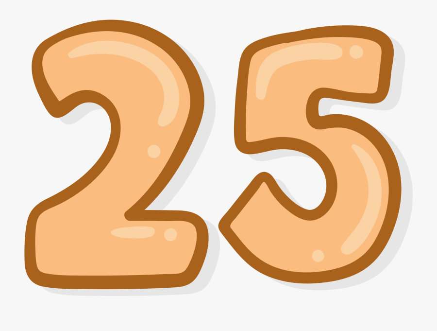 25 Number Png Free Image - Number 25 Clipart Png, Transparent Clipart