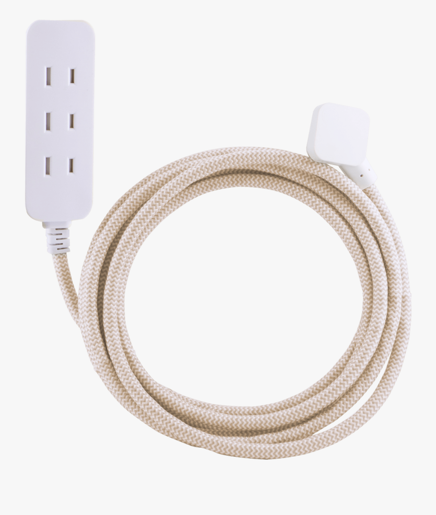 Cordinate Décorextension Cord With 3 Grounded Outlets - Light Extension Cord, Transparent Clipart
