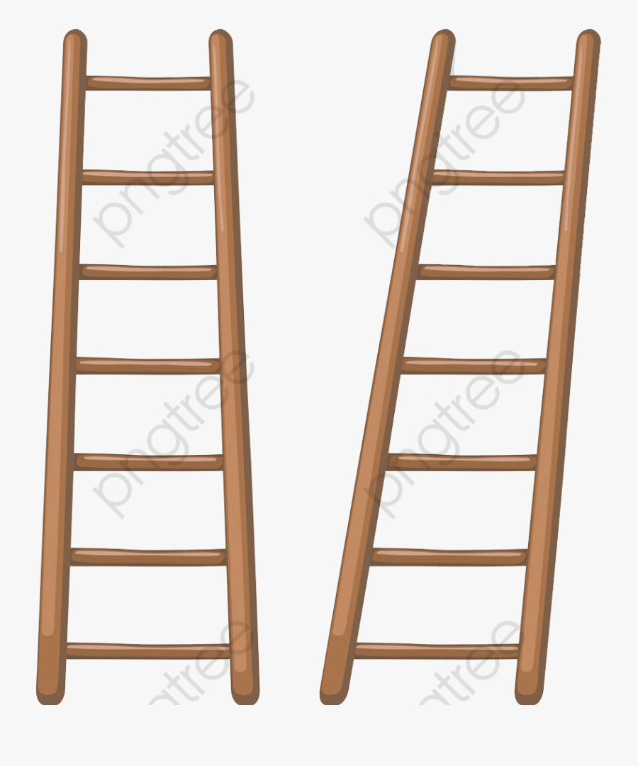 Wooden Cartoon Ladder - Cartoon Wooden Ladder, Transparent Clipart