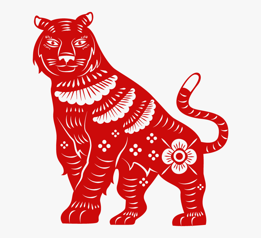 Chinese Zodiac Tiger - Tiger On Transparent Background, Transparent Clipart