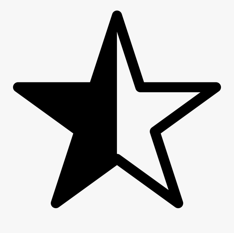 Pentagram - Half Star Icon Png, Transparent Clipart