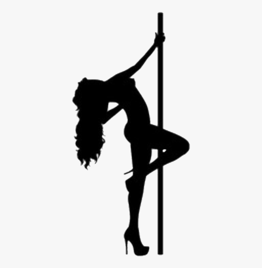 Stripper On A Pole Silhouette - Stripper On Pole Cartoon, Transparent Clipart