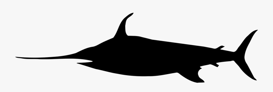 Black And White Sword Fish Png, Transparent Clipart