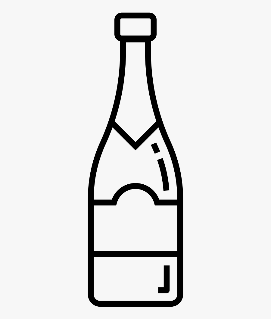 Champagne Bottle Coloring Page