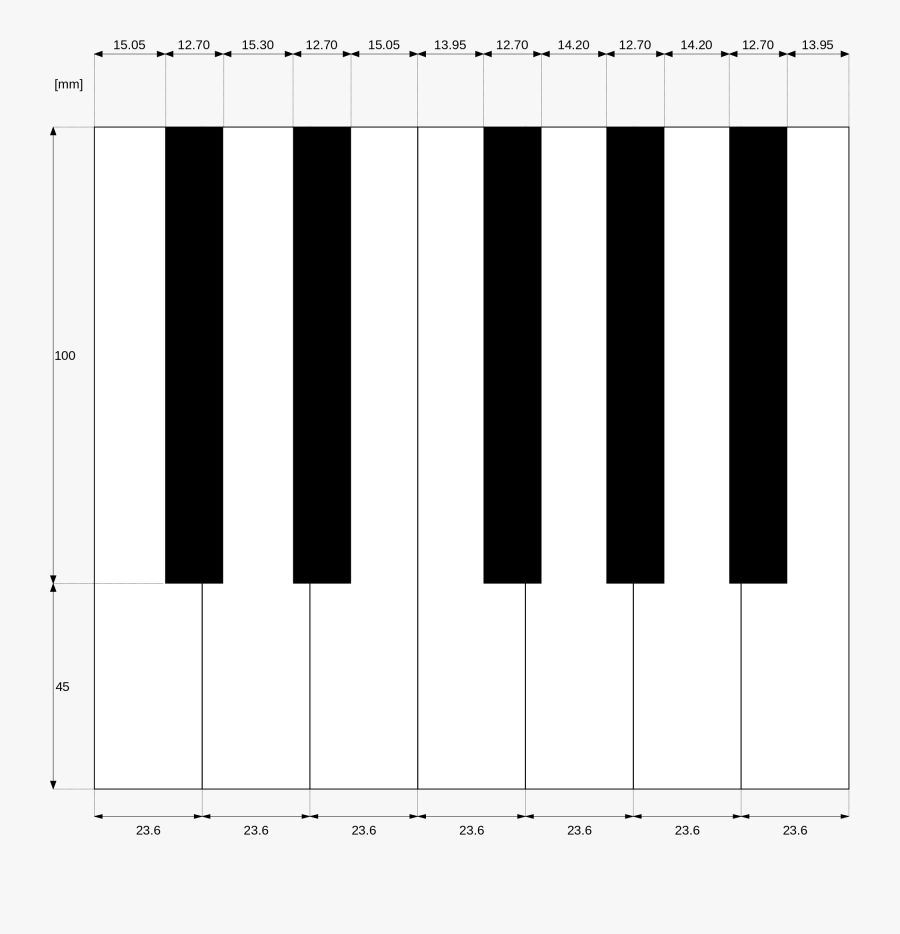 Klaviatur Wikipedia - Klaviatur Unbeschriftet, Transparent Clipart