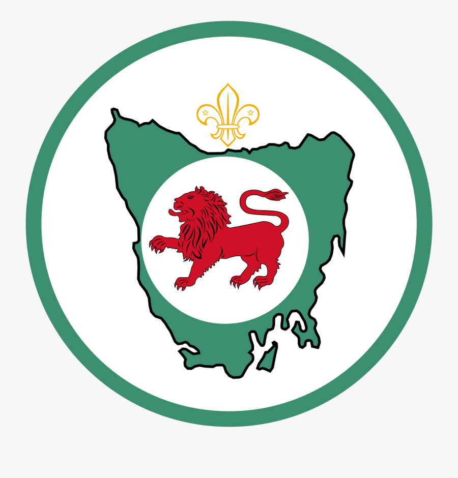 Tasmania Map With Flag, Transparent Clipart