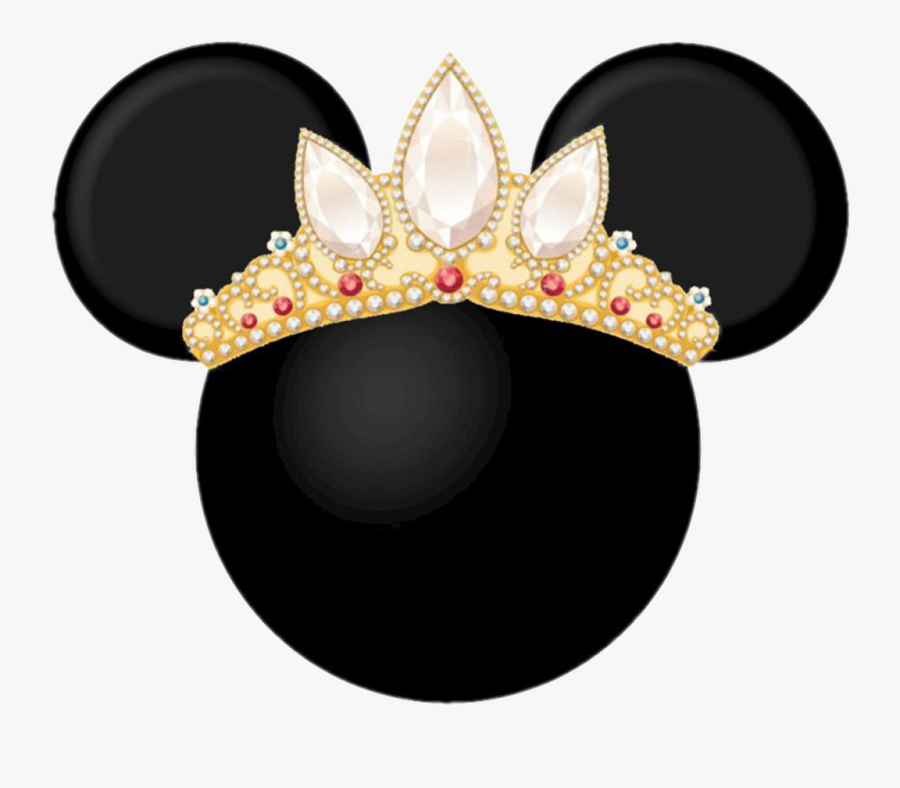 Princess Queen Crown Royal Royalty Gold Mickey Mickeymo - Minnie Mouse With Crown, Transparent Clipart