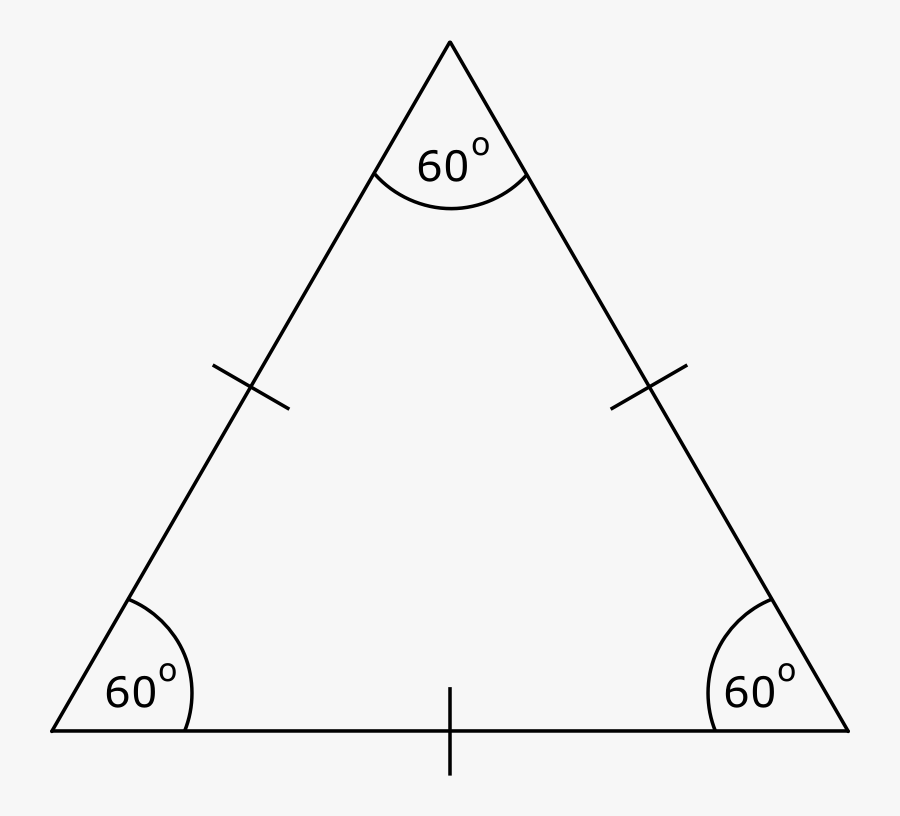 Equilateral-triangle - Drawing Of Equilateral Triangle, Transparent Clipart