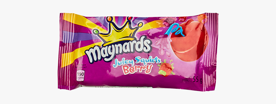 Maynards Juicy Squirts Berry, Transparent Clipart