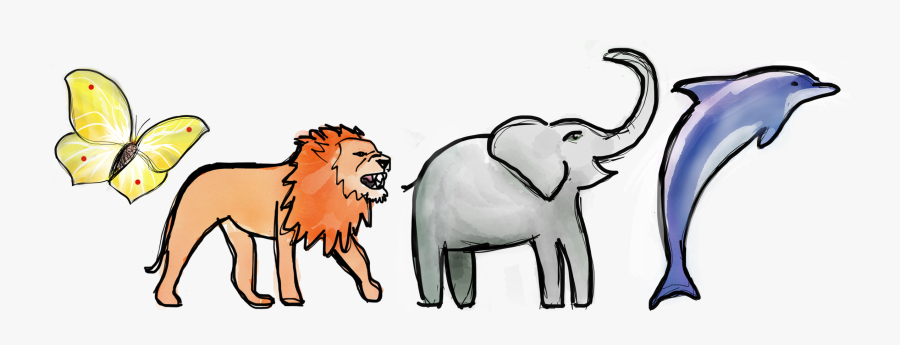 Transparent Group Of Animals Clipart - Clip Art, Transparent Clipart