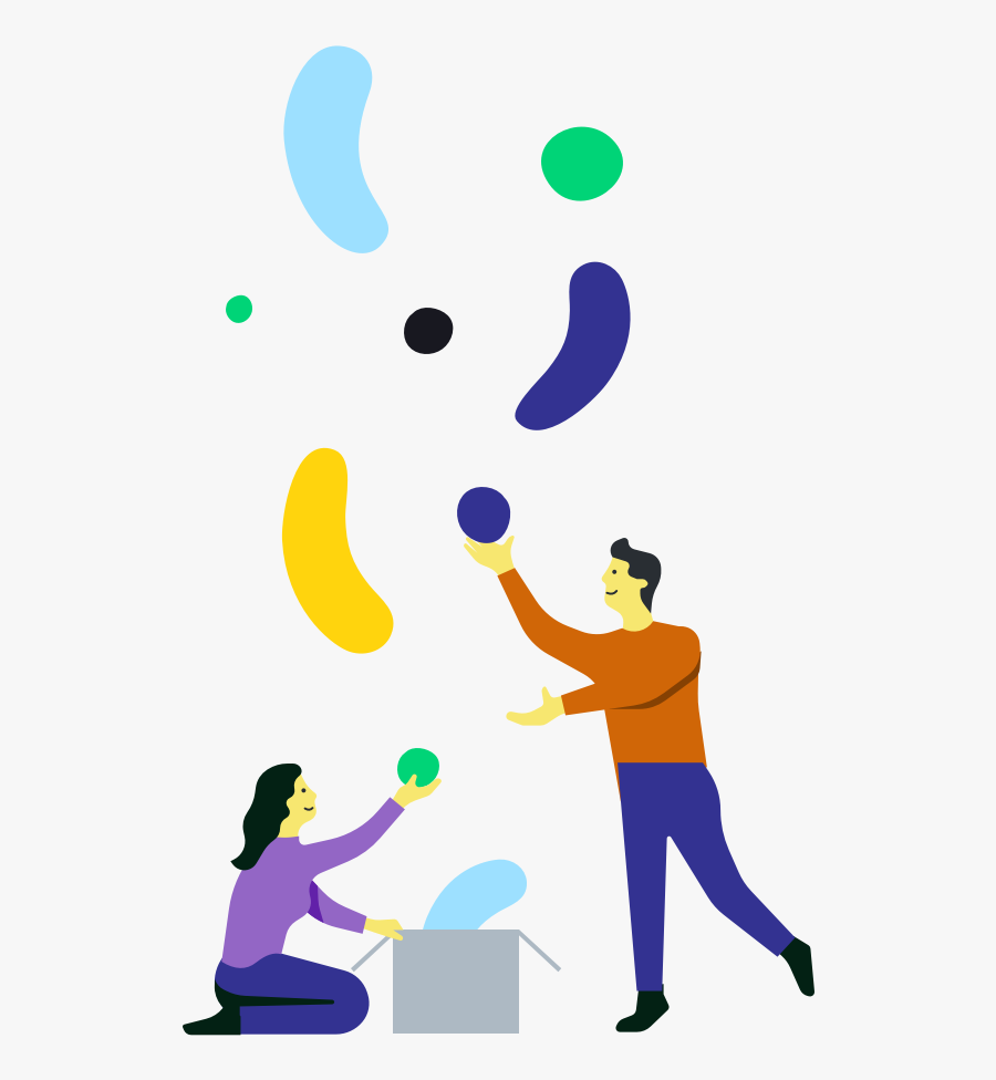 People Launching Products, Transparent Clipart