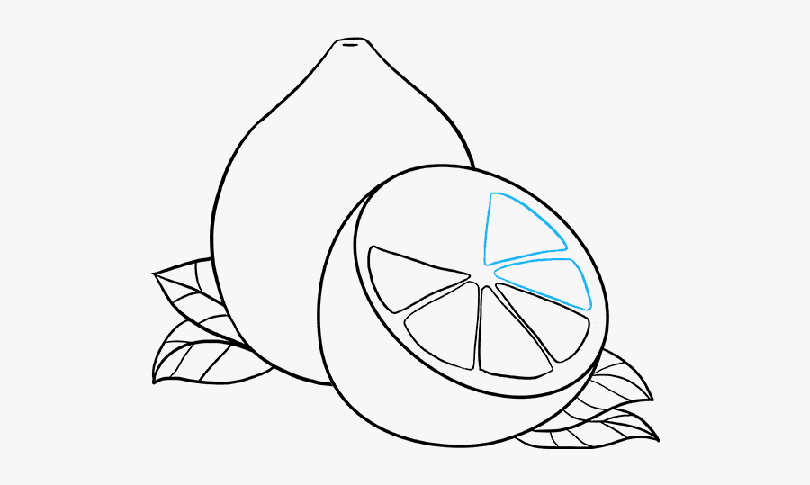 Lemon Drawing Black And White - Easy Lemons To Draw, Transparent Clipart
