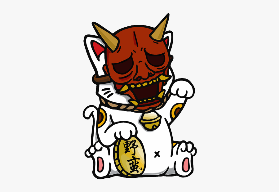 Gloss Vinyl Size X Drawn Original Maneki Neko - Maneki Neko Drawing, Transparent Clipart
