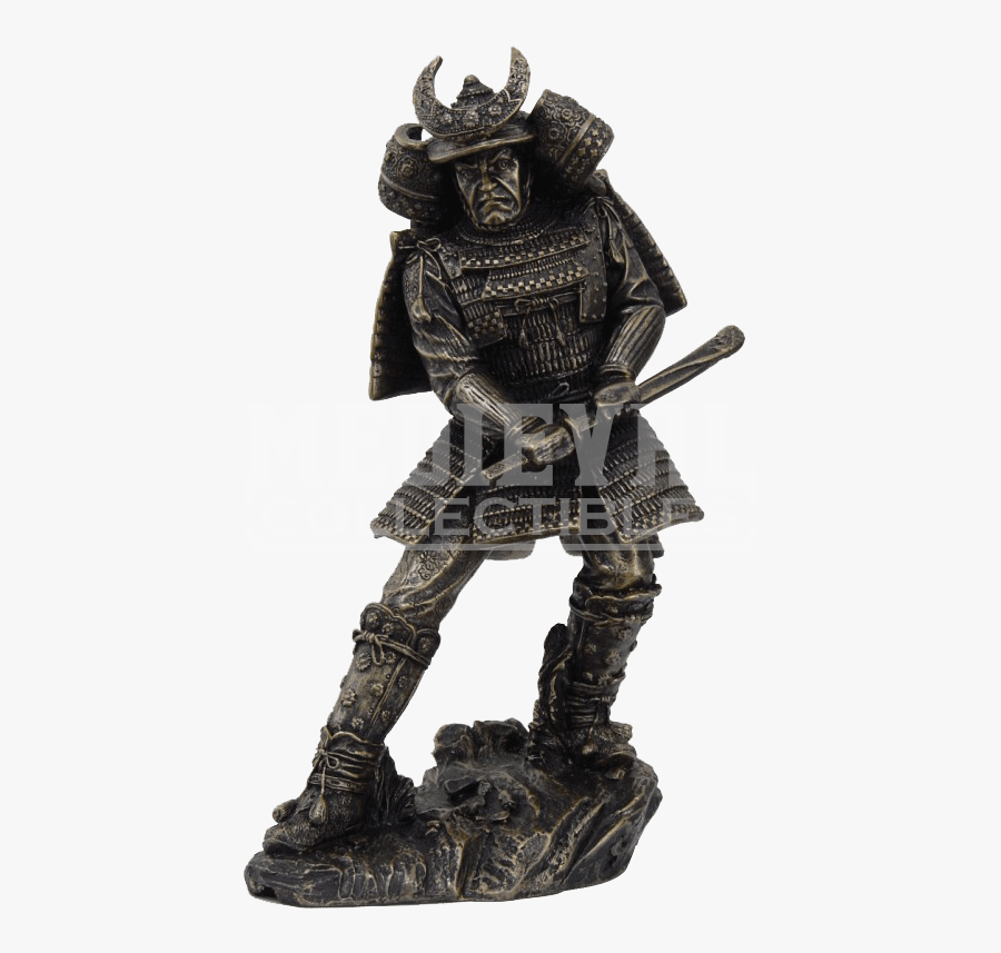 Drawing Samurai Warrior - Japanese Warrior Statue, Transparent Clipart