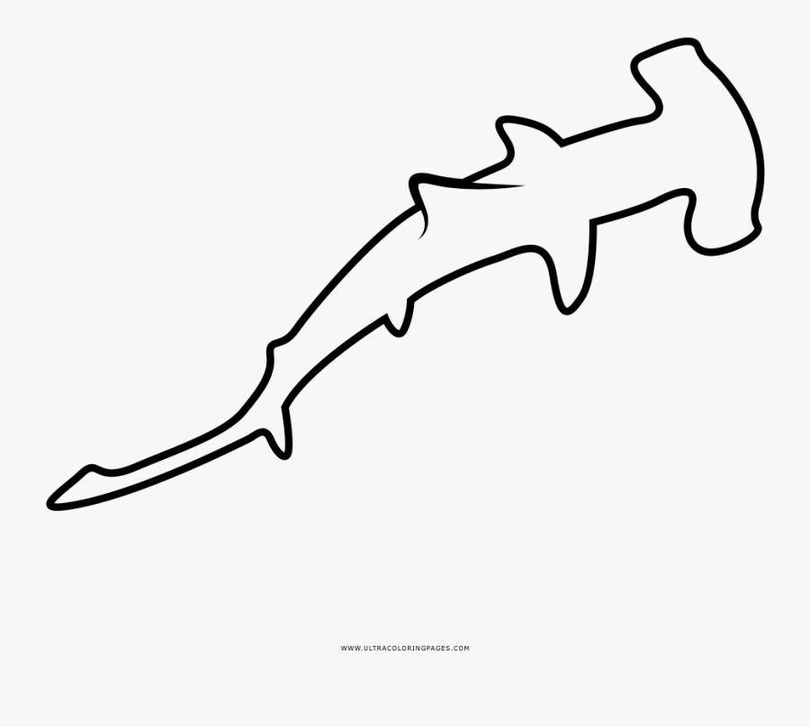 Hammerhead Shark Coloring Page - Disegni Squalo Martello, Transparent Clipart