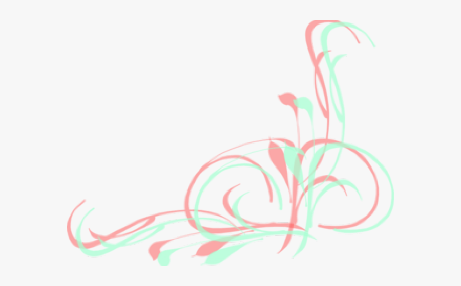 Coral And Mint Border Clipart , Png Download - Mint Green Border Design, Transparent Clipart