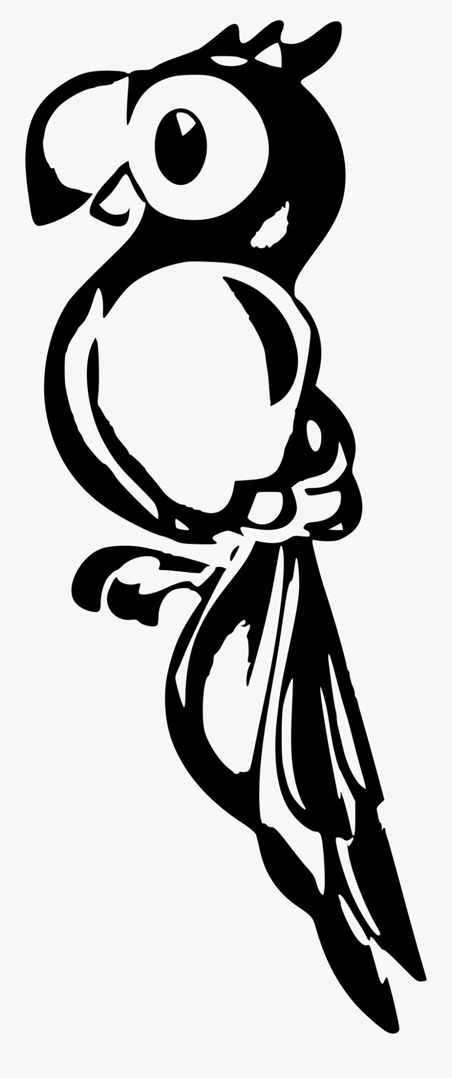 Collection Of Black - Png Parrot Black And White Clipart, Transparent Clipart