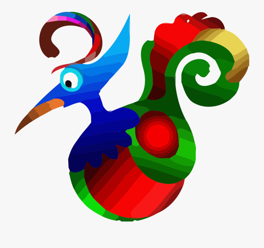 Colorful Bird Object Clipart Png - Rainbow Bird Of Paradise, Transparent Clipart