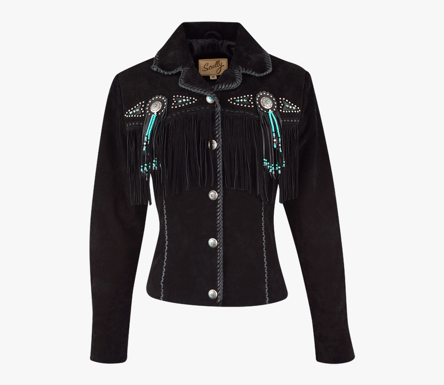 Scully Fawn Fringe Jacket Jacket - Scully Leather Fringe Jacket Womens, Transparent Clipart