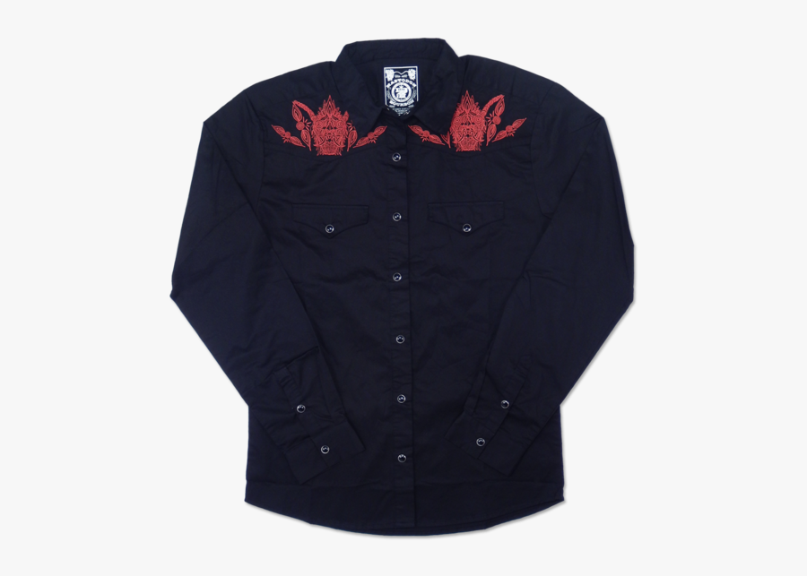 Clip Art Skull Western Shirt - Button, Transparent Clipart