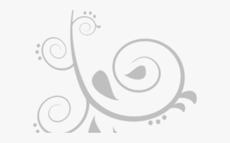 Silver Swirls Transparent Background, Transparent Clipart