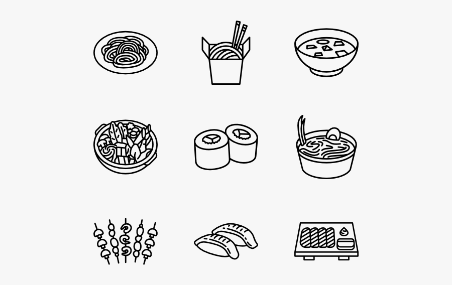 Clip Art Japanese Pattern Vector - Japanese Food Icon Vector, Transparent Clipart