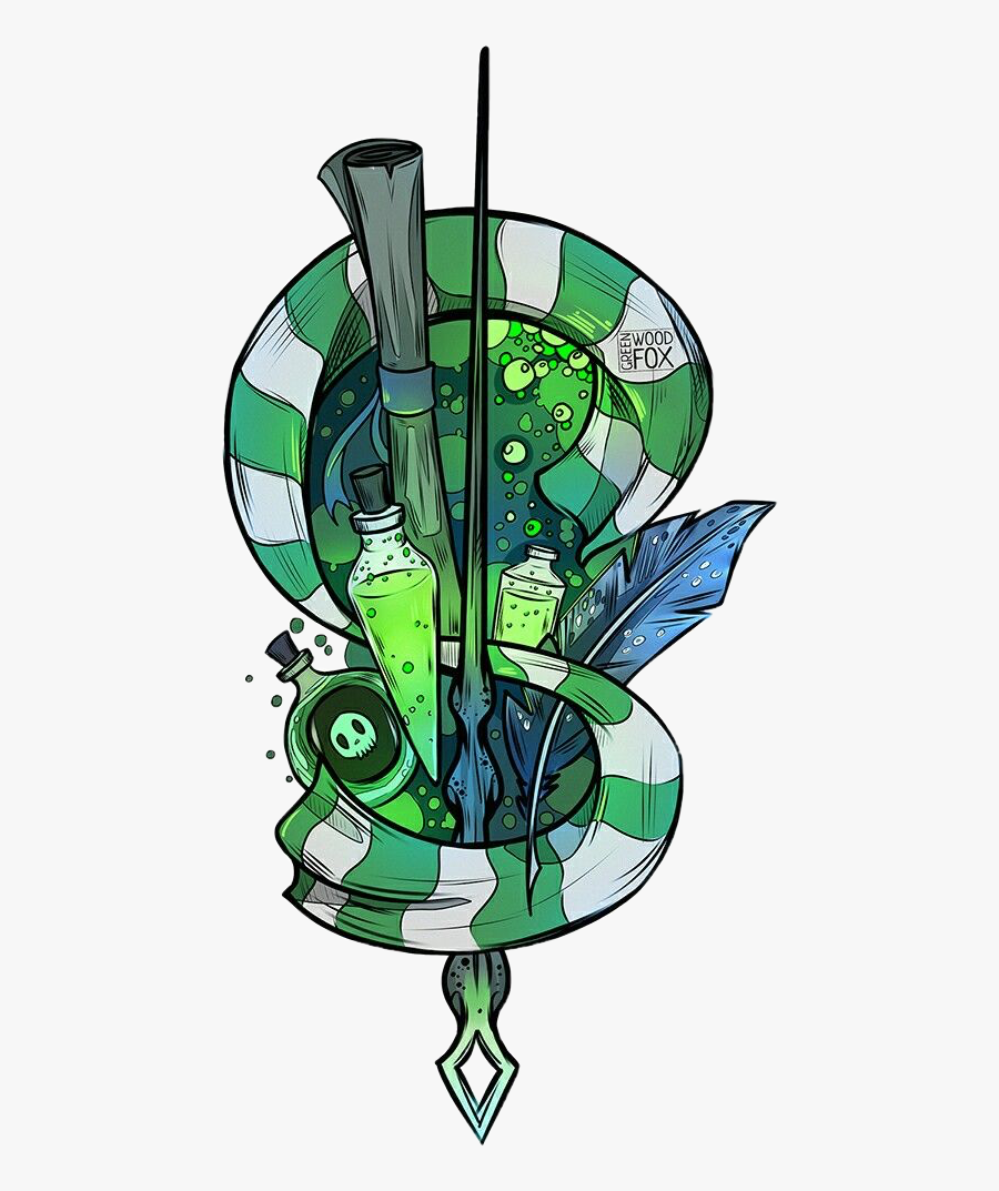 #serpentard #slytherin #house #maison #poudlard #hogwarts - Slytherin Stuff, Transparent Clipart