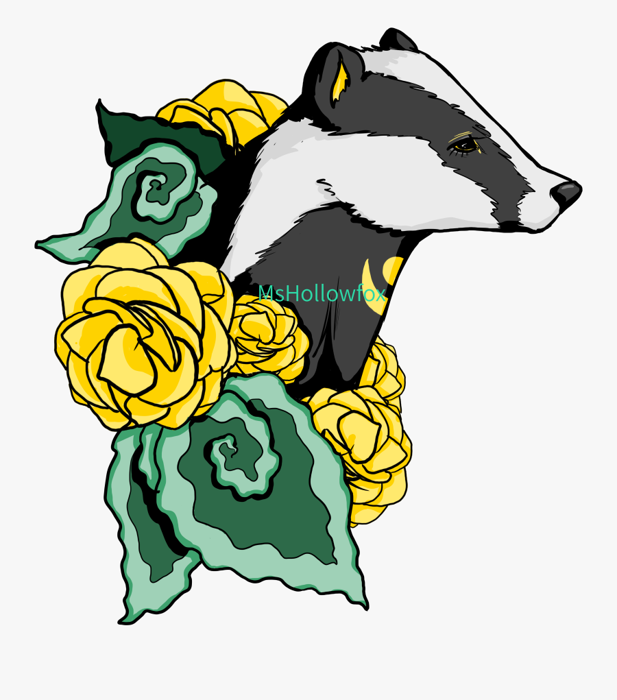 Collection Of Free Badger Drawing Harry Potter Download - Harry Potter Stickers Hufflepuff, Transparent Clipart